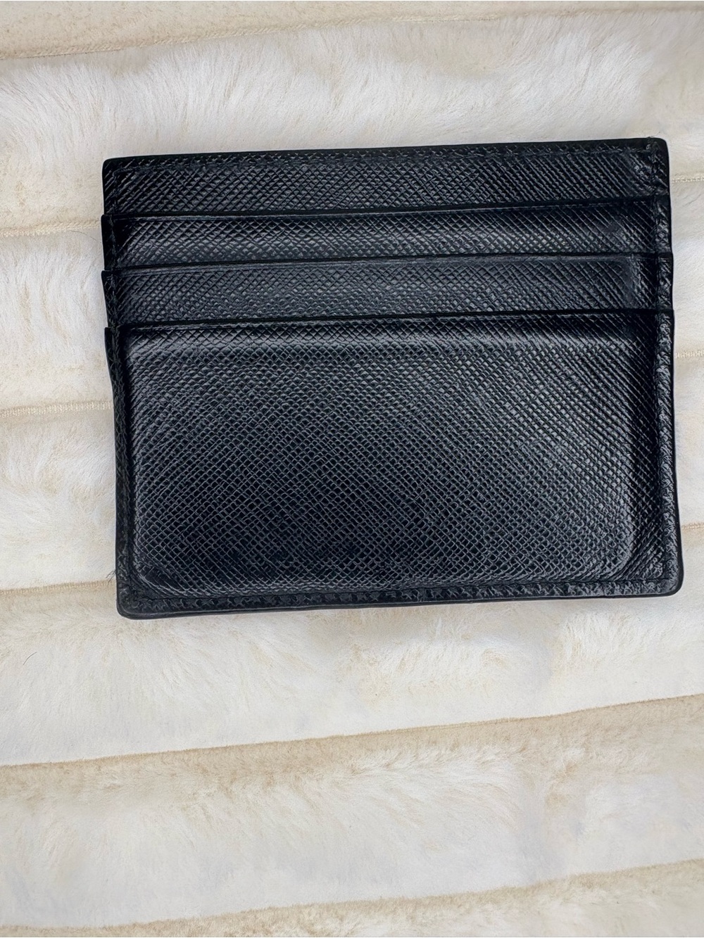Authentic Prada Saffiano Leather Card Holder Wallet Black Milano w COA - Picture 2 of 4
